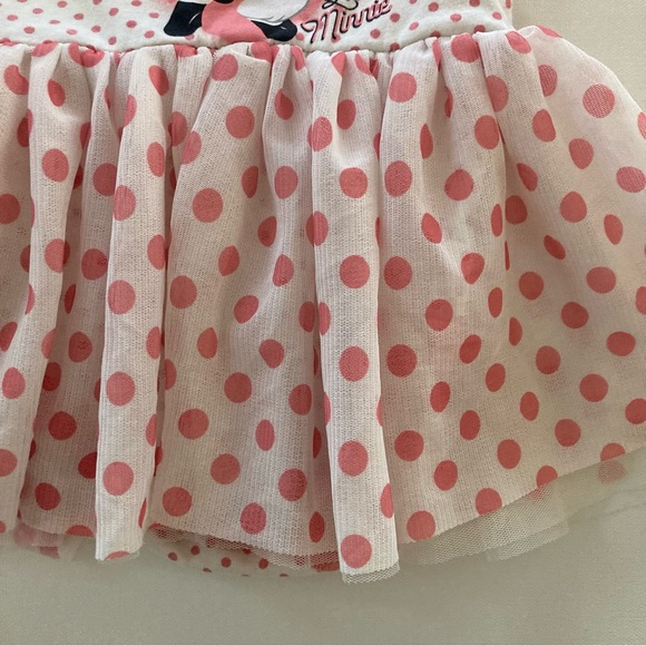Disney Minnie Mouse 18 Months Baby Girl Pink Tulle Bodysuit Dress - Picture 3 of 8
